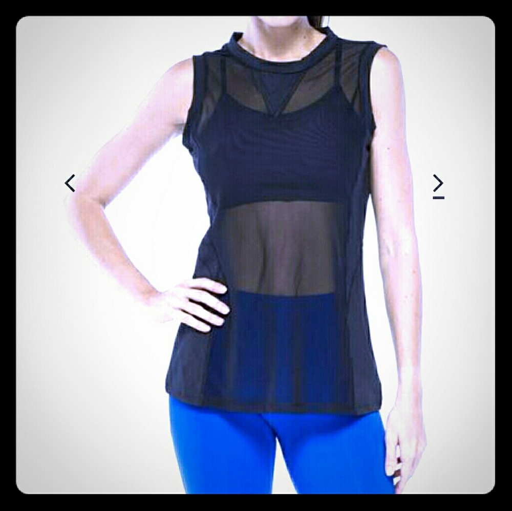Last one!!! Electric Yoga Overlaying mesh top w/ bra